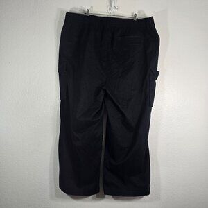 Old Navy Cargo Pants Women Plus Size 3XL Extra High Rise Full Length Black